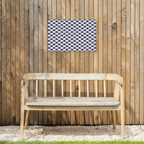 Oceaan - Octo - Blauw - Wit Tuinposter op houten frame 2 cm dik klein 845 -sfeer4