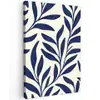 Bladeren - Klimop - Donkerblauw Tuinposter op houten frame 2 cm dik klein -3d