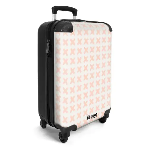 Koraalkruisjes op gebroken wit NBS - Handbagage koffer - Kinderen Unisex middel -productfoto_3d