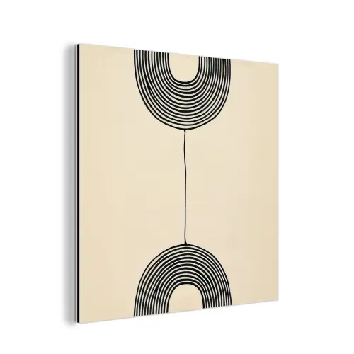 Geometrische bogen - Minimalistisch - Symmetrisch aluminium wit klein -3d