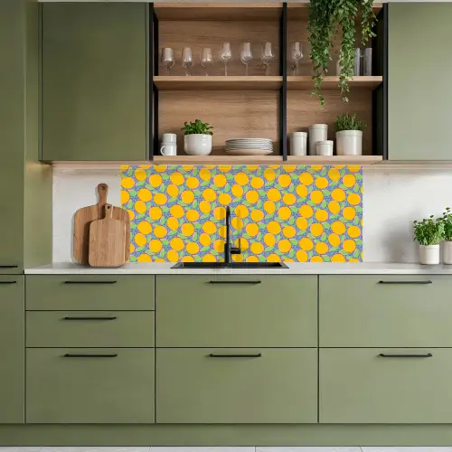 Sinaasappels - Bladeren - Kleurrijk keuken achterwand 2 middel 871 -sfeer3
