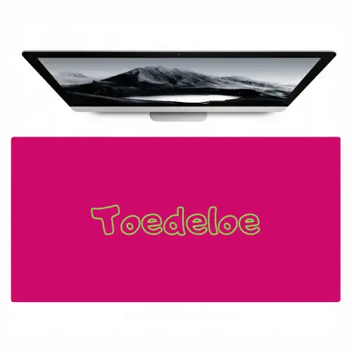 Toedeloe - Groen - Roze Muismat XXL klein -zzz3d