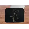 Takken - Blaadjes - Zwart laptophoes neopreen klein -tafel