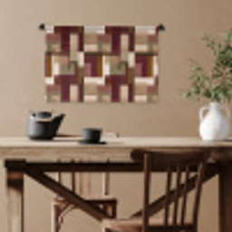 Modern - Geometrie - Kleurrijk Wandkleed katoen klein 269 -sfeer6