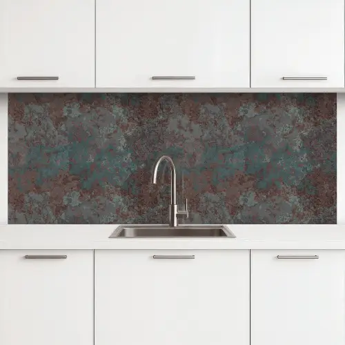 Blauw - Grijs - Roest - Patroon keuken achterwand 2 middel 871 -3d