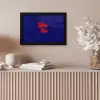 Yes fun - Rood - Blauw - Stippen fotolijst zwart zonder passe partout klein -sfeer5