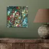 Vogel - Tak - Rozen - Mozaïek plexiglas 5mm klein -sfeer3