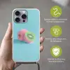 Kiwi - Blauw - Surrealistisch Hoesje iPhone 16 Pro Max met koord klein -sfeer2_NL