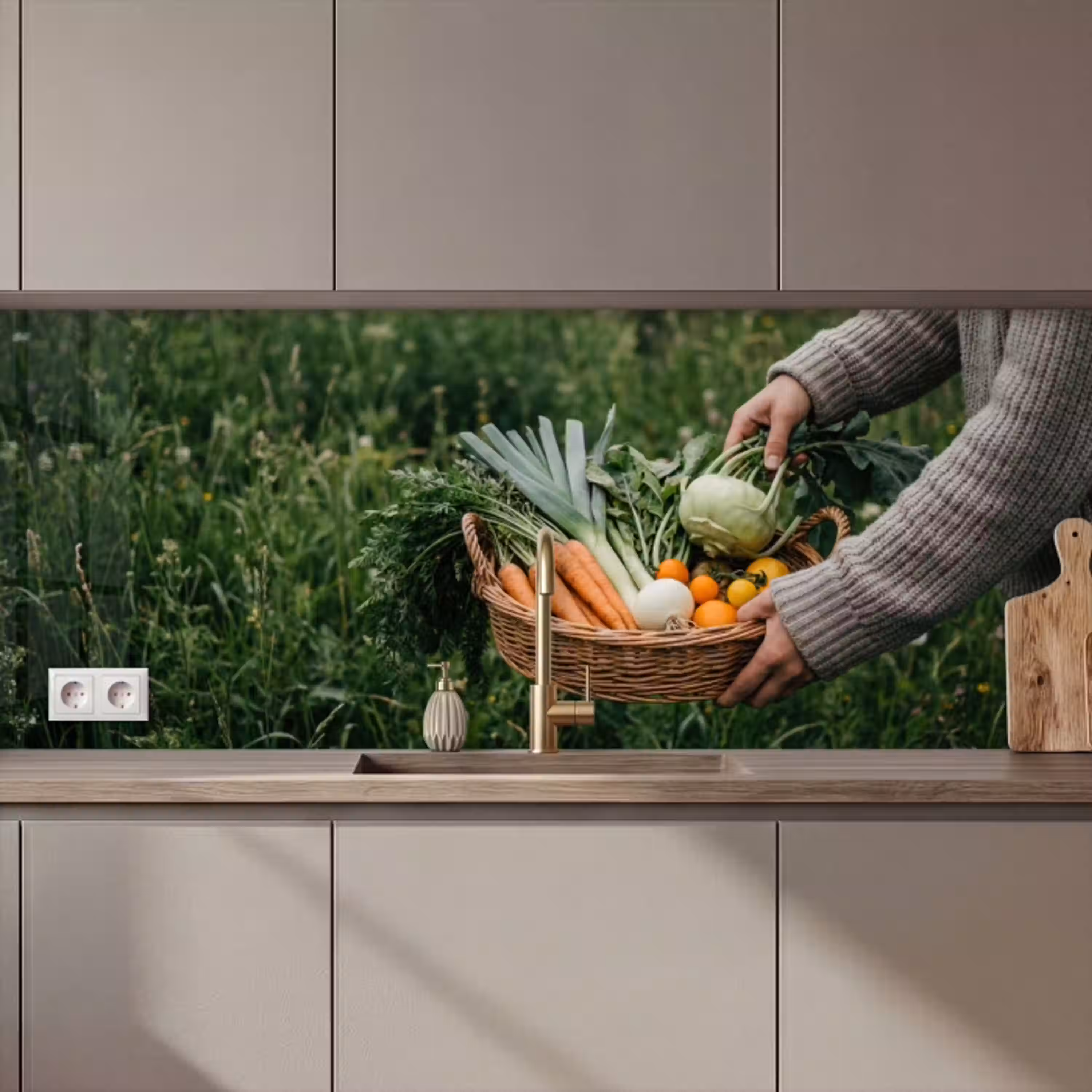 Veld - Groenten - Biologisch - Oogst keuken achterwand 2 middel zz_3dshopping