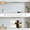 Vormen - Penseelstreken - Abstract - Goud keuken achterwand spatscherm klein -voor_na_NL