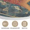 Koi - Zee - Golven - Zon Akoestische PET Vilt - Rond klein -closeup_NL