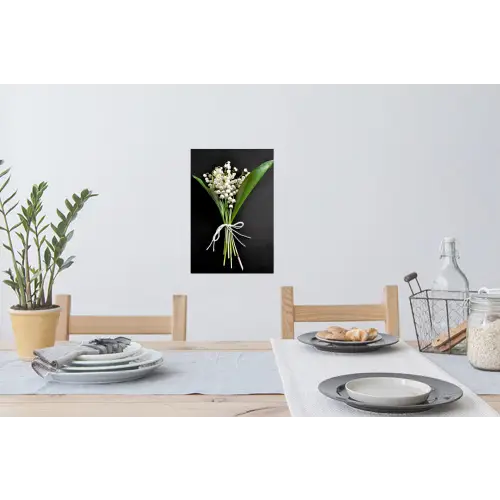 Lelietjes van dalen - Bloemen - Stilleven - Flora Muursticker klein -eettafel