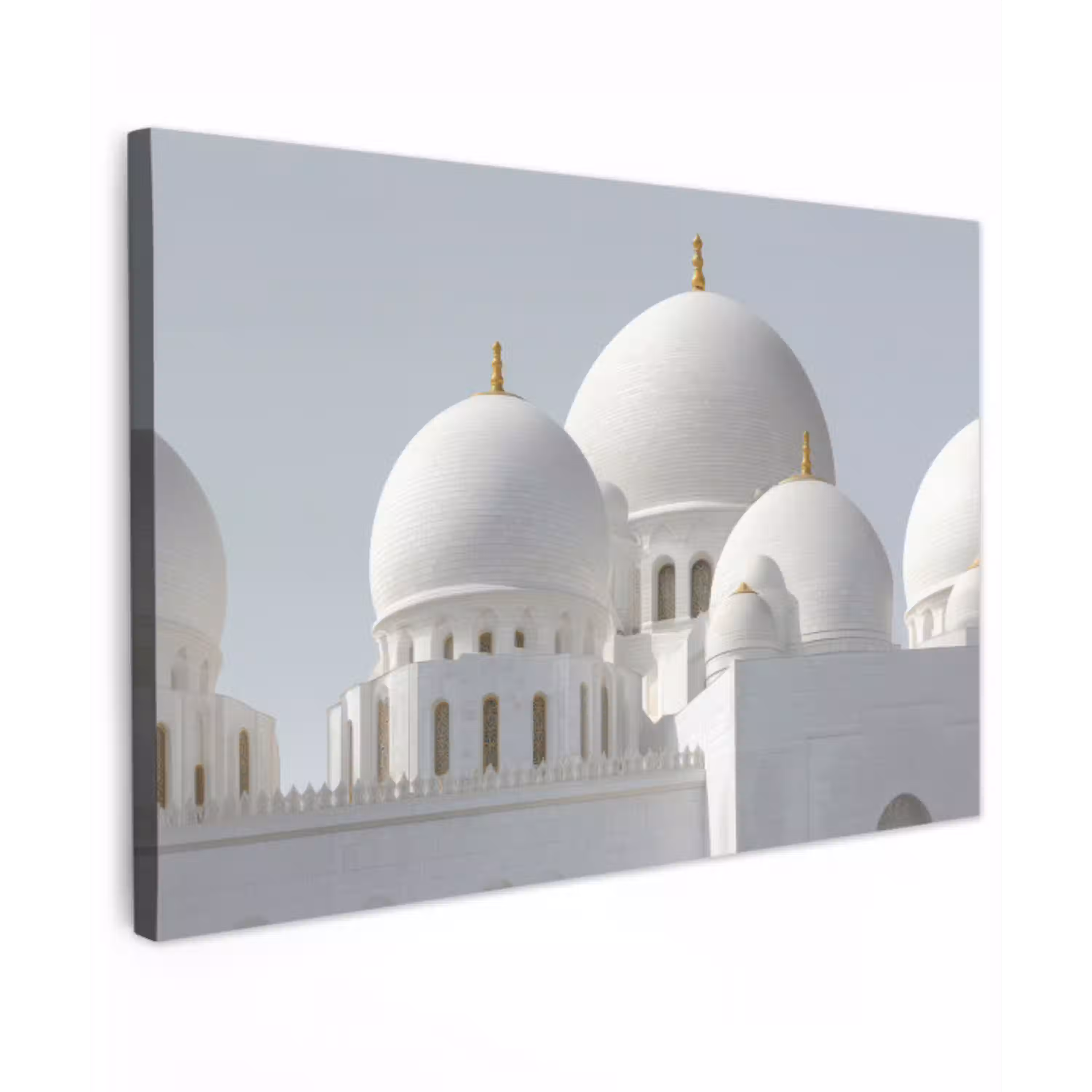 Witte koepels - Helderblauwe lucht - Gouden ornamenten canvas 2cm klein -z3d