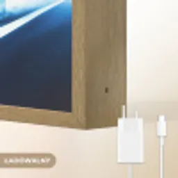 Auto - Geel - Race - Blauw Light Box met batterij (Wandlamp kind) middel -USP_websiteoplaadbaarNL