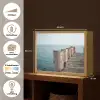 Houten steiger - Helderblauwe lucht Light Box met batterij (Wandlamp) middel -USP_websiteoverzichtNL