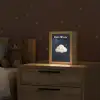 Wolkje - Gezichtje - Sterren - Donkerblauw Light Box met kabel (Kinderlampje) klein -sfeer1_kind