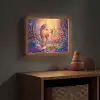 Paard - Hert - Sprookjesbos - Paars Light Box met batterij (Wandlamp kind) middel -sfeer5_kind