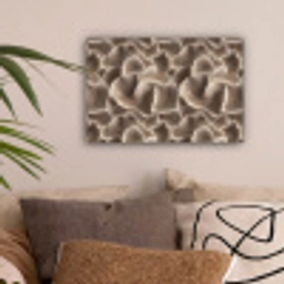 Waaiervorm - Beige - Vezel textuur canvas 2cm klein 34 -sfeer1