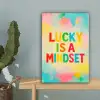 Quote - Lucky - Regenboogkleuren canvas 2cm klein -sfeer4
