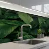 Natuur - Tropisch - Bladeren - Groen keuken achterwand 2 middel -3d_schuin