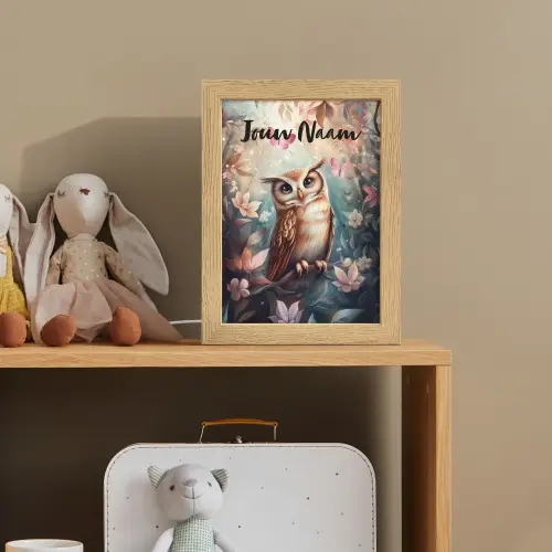 Uil - Bos - Bloemen - Vlinders Light Box met kabel (Kinderlampje) klein -sfeer2_kind