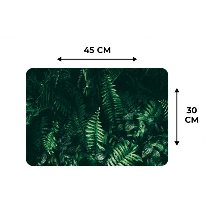 Bladeren - Jungle - Natuur - Tropisch - Planten Placemat vinyl groot -specs