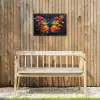 Vlinder van Kleuren Tuinposter op houten frame 2 cm dik klein -sfeer4