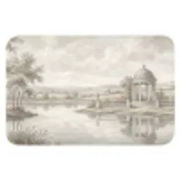 Landschap - Water - Natuur - Sepia Badmat klein -3d