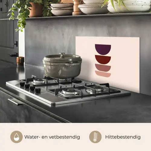 Harmonieus - Symmetrisch - Rood keuken achterwand spatscherm klein -usp_NL