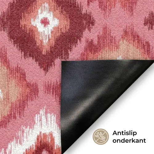Roze - Penseelstreken - Abstract - Patroon Deurmat klein 898 -antislip_NL
