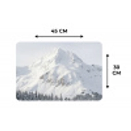 Berg - Sneeuw - Winter - Natuur - Wit Placemat vinyl groot -specs