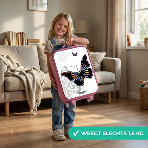 Petal papillon Kinderkoffer - Roze klein -sfeer2_NL