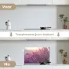 Lavendel - Paars - Zonlicht keuken achterwand spatscherm klein -voor_na_NL