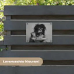 Vrouw - Pasta - Zwart - Wit tuinposter los doek klein -sfeer3
