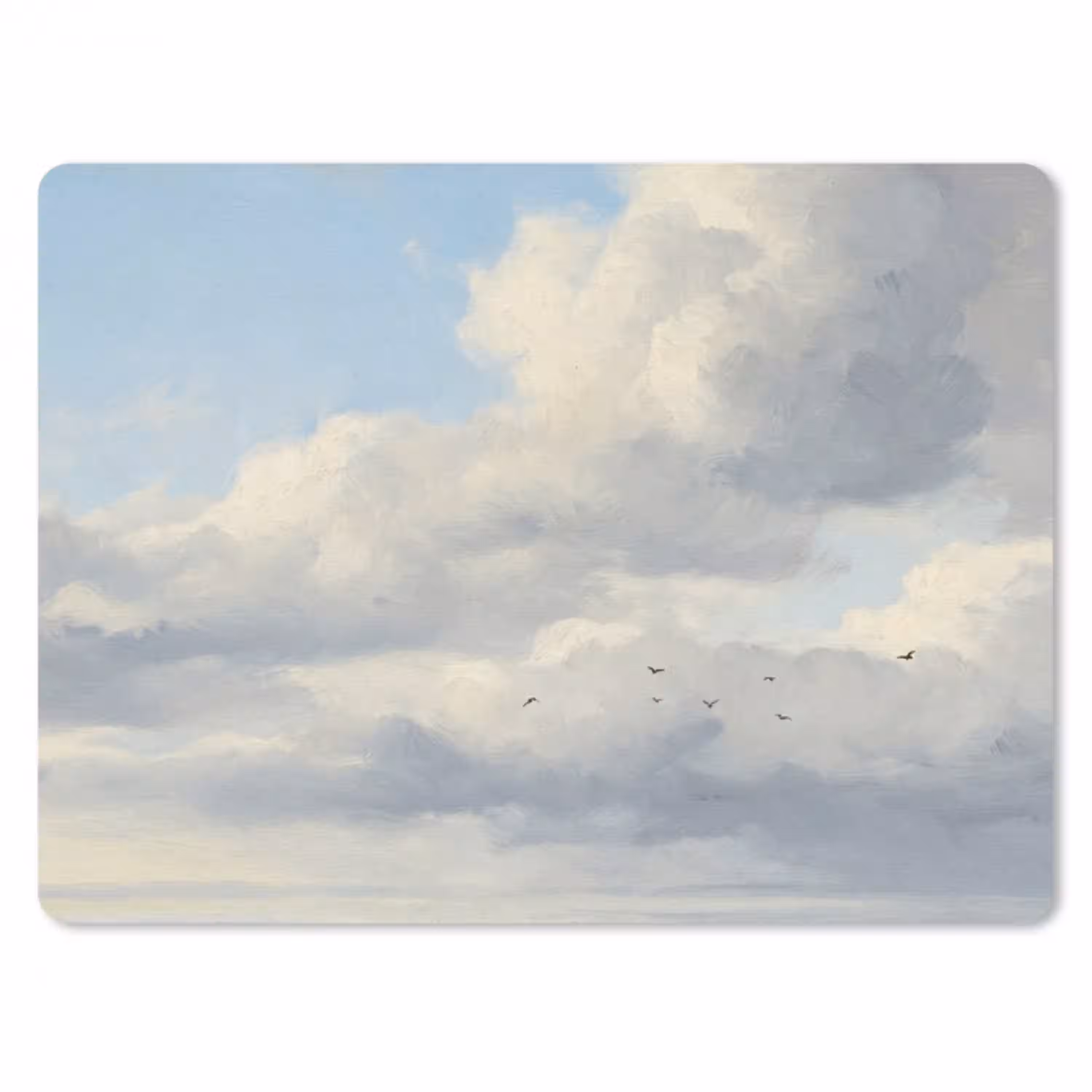 Lucht - Wolken - Natuur - Klassiek - Blauw muismat rubber klein -3d