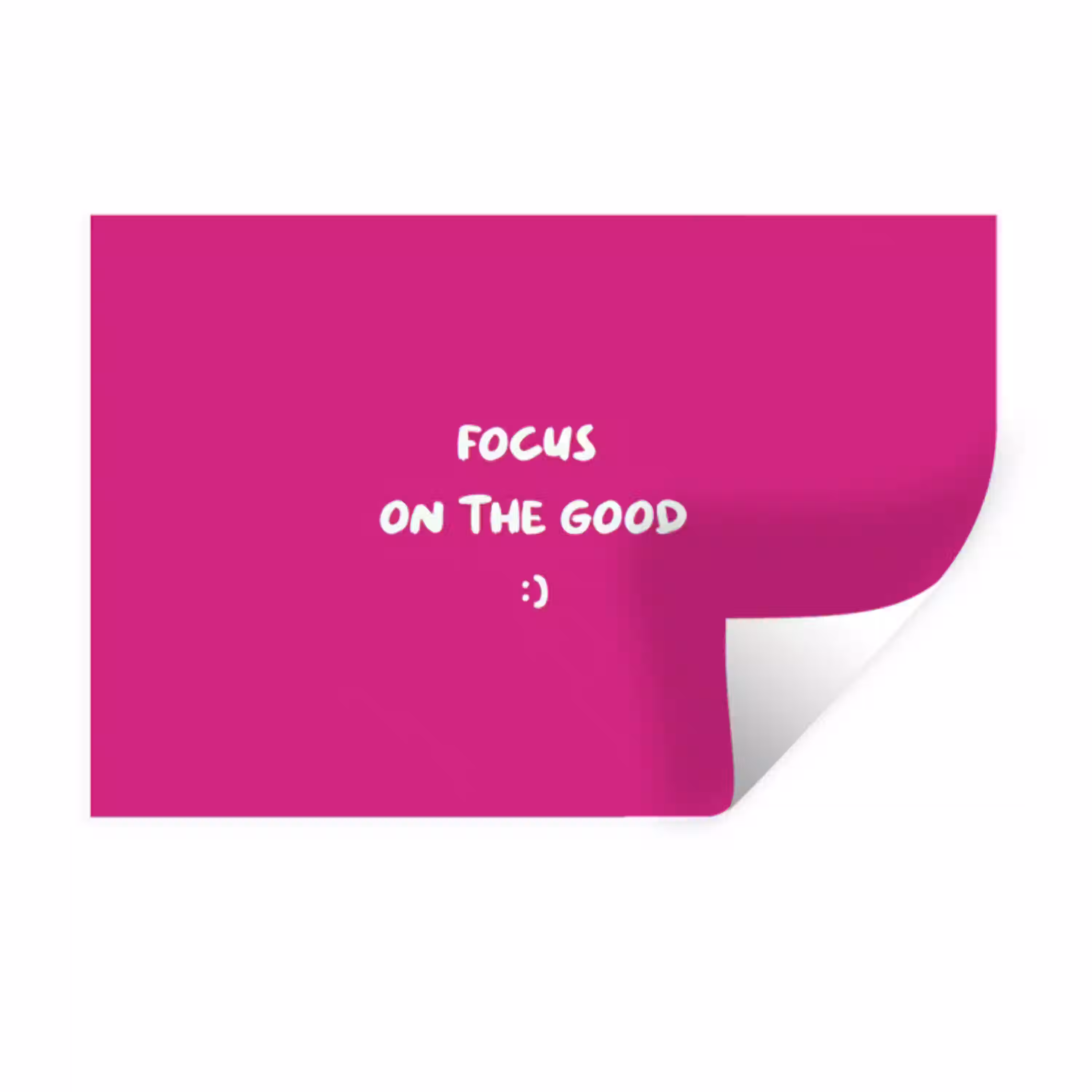 Focus - Smiley - Roze Muursticker klein -3d