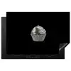 Cupcake - Luxueus - Zilver Inductie beschermer vinyl 3mm klein -3d