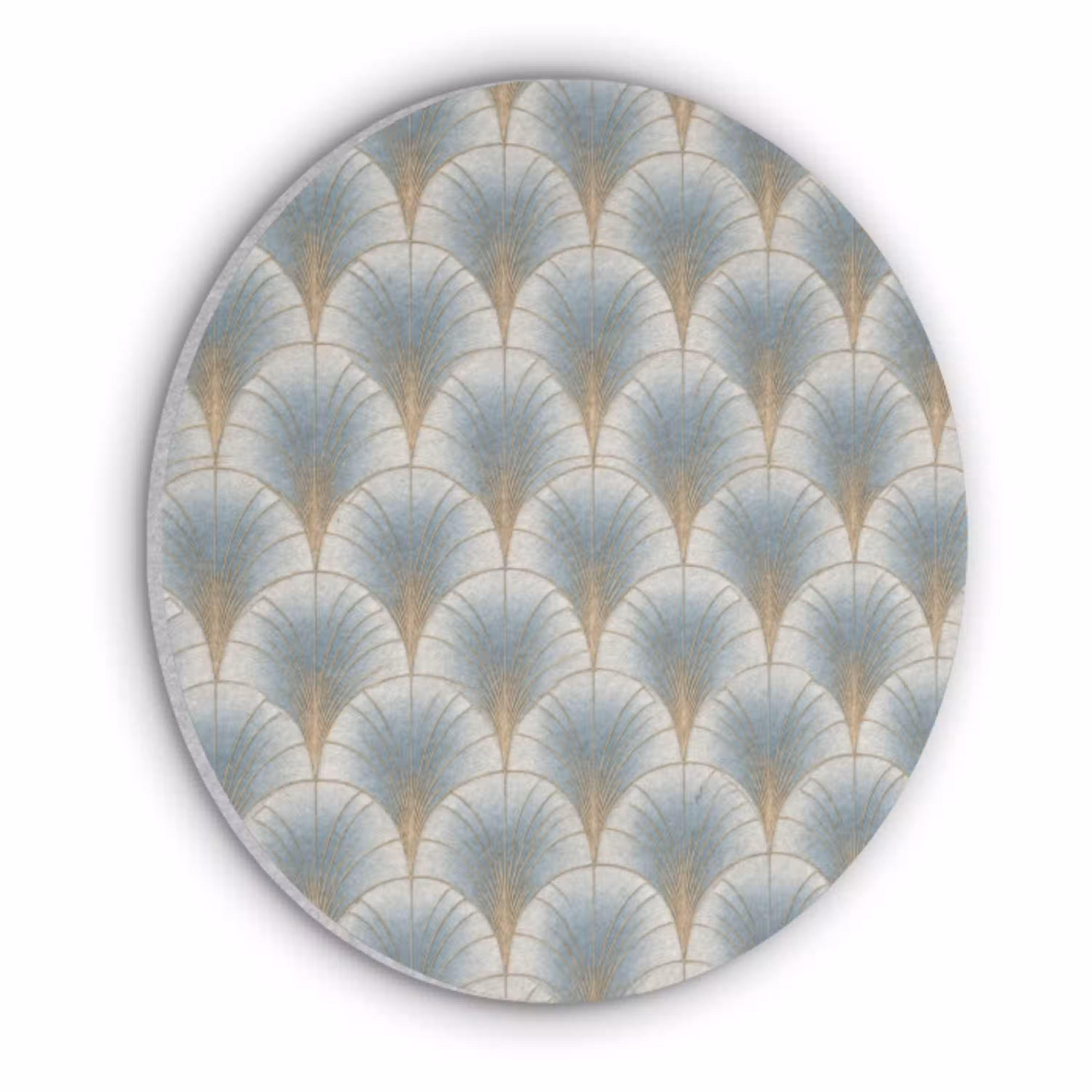 Waaier - Klassiek - Blauw Akoestische PET Vilt - Rond klein 838 -3d