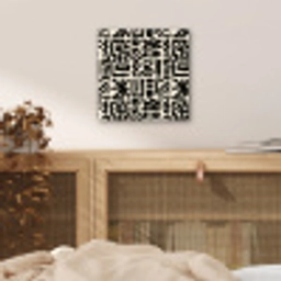 Geometrisch - Figuren - Zwart aluminium wit klein 46 -sfeer3
