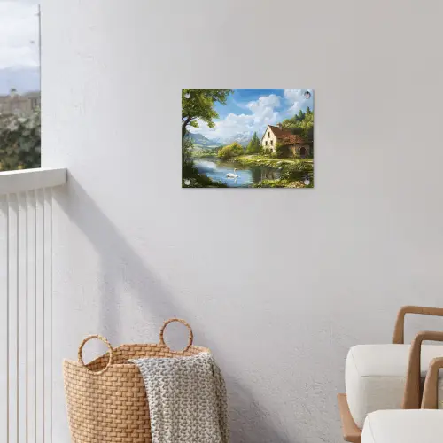 Zwaan - Bomen - Rust tuinposter los doek klein -sfeer8
