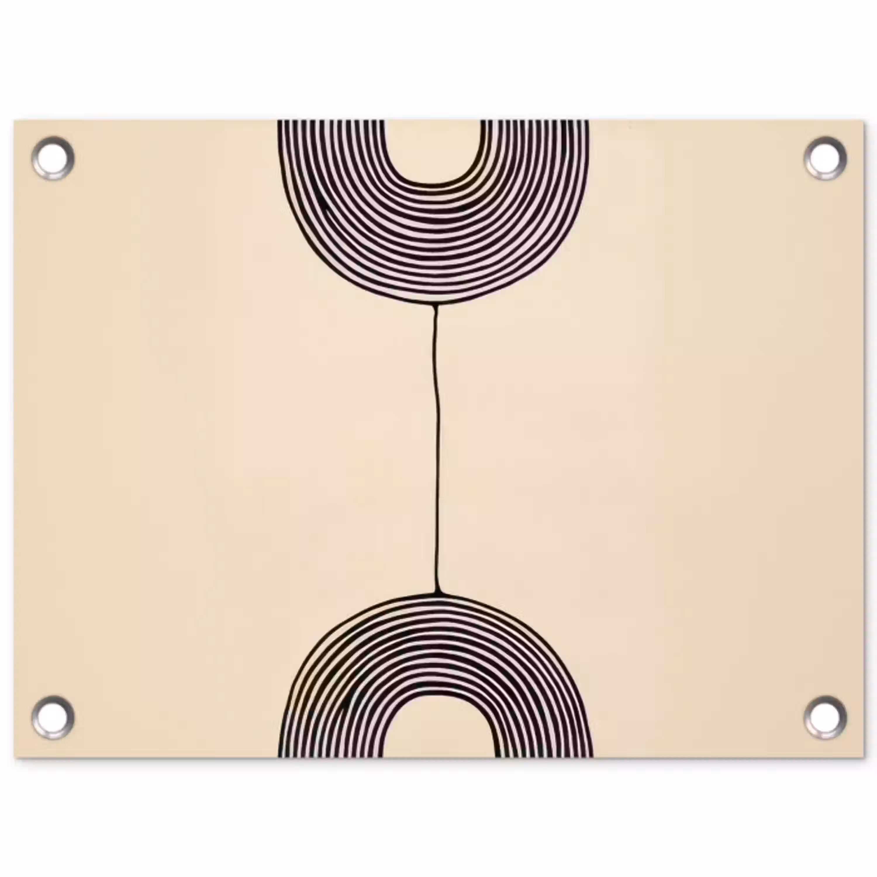 Geometrische bogen - Minimalistisch - Symmetrisch tuinposter los doek klein -3d