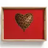 Ballon - Hartvormig - Rood - Panterpatroon Dienblad Rechthoek middel -z3d_shopping