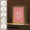 Lijnillustratie - Kersen - Tak - Wit Light Box met kabel (Tafellamp) klein -USP_NL