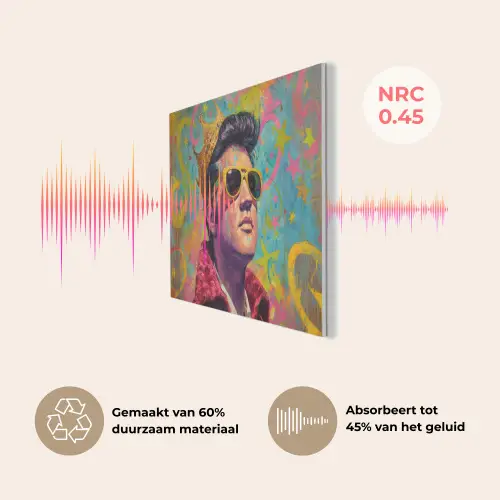 Kleurrijk portret - Kroon - Sterren PET vilt klein -USP_NL