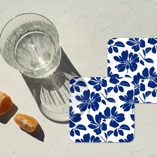 Floraal - Modern - Blauw onderzetter kurk middel 366 -sfeer4