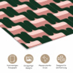 Vlechtpatroon - Groen - Roze - Geometrisch poster papier klein 62 -tcloseup_DE