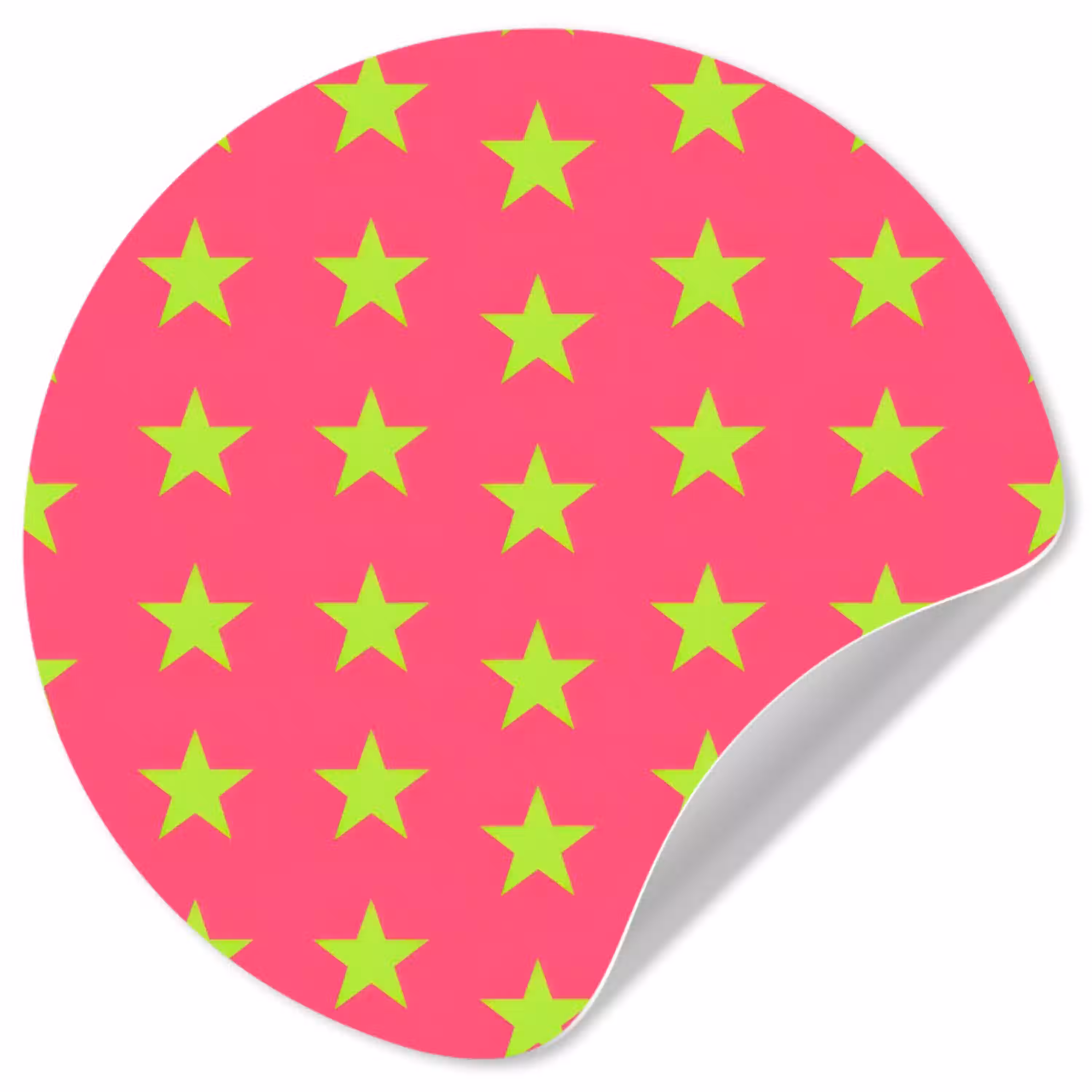 Sterren - Patroon - Roze Wandcirkel behangsticker klein 186 -3d