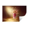 Framboos - Smoothie - Drinken - Roze Muursticker klein -3d