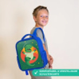 Dino - Groen - Planeet Kinderrugzak - Blauw middel -sfeer3_DE