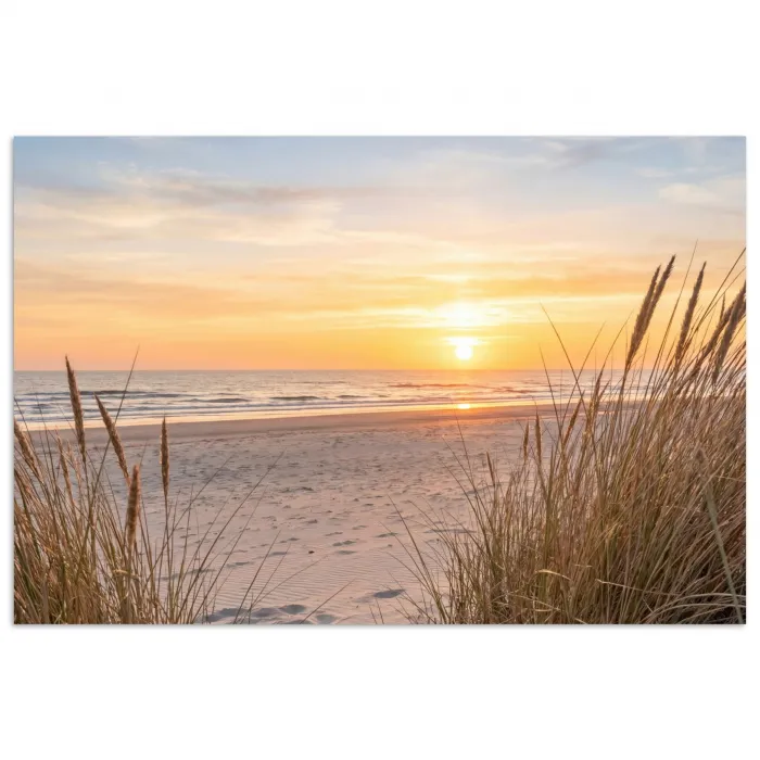 Zonsondergang - Duinen - Zee poster papier klein -3d